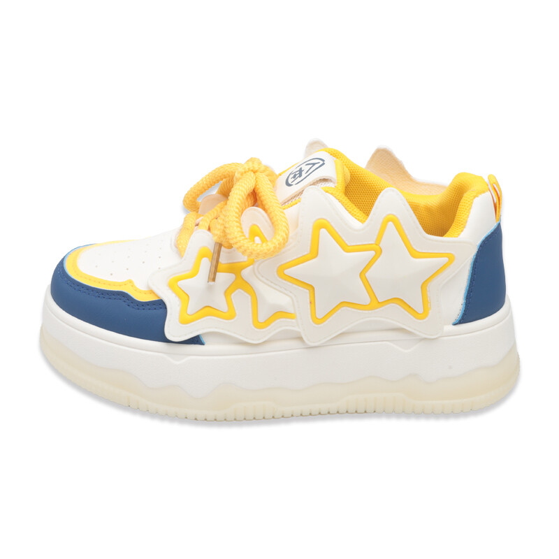 

Кроссовки RENBEN Skateboarding Shoes Women's Low-top Blue Yellow, желтый