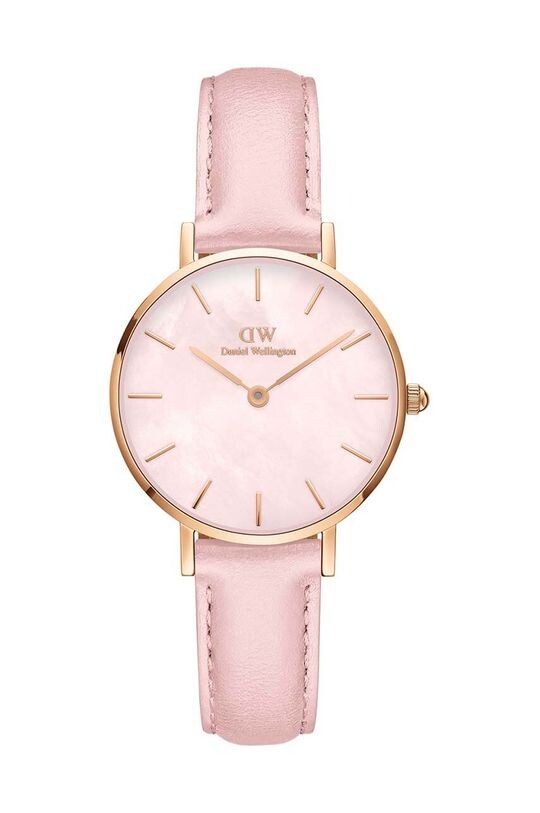 

Часы Petite 28 Pink кожаные Daniel Wellington, розовый