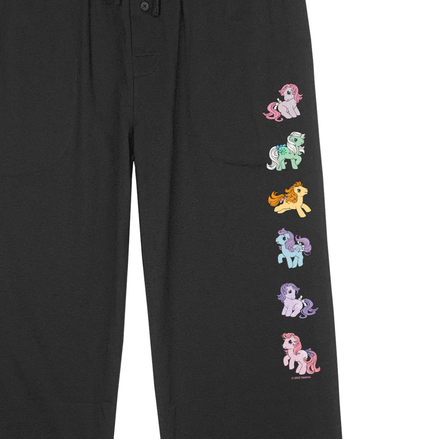 Мужские пижамные штаны с логотипом Hasbro My Little Pony Line Up Licensed Character мужские пижамные штаны hasbro с логотипом distress risk licensed character
