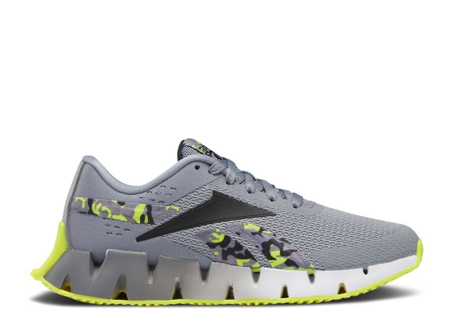 

Кроссовки Reebok Zig Dynamica 2, цвет Grey Acid Yellow Camo