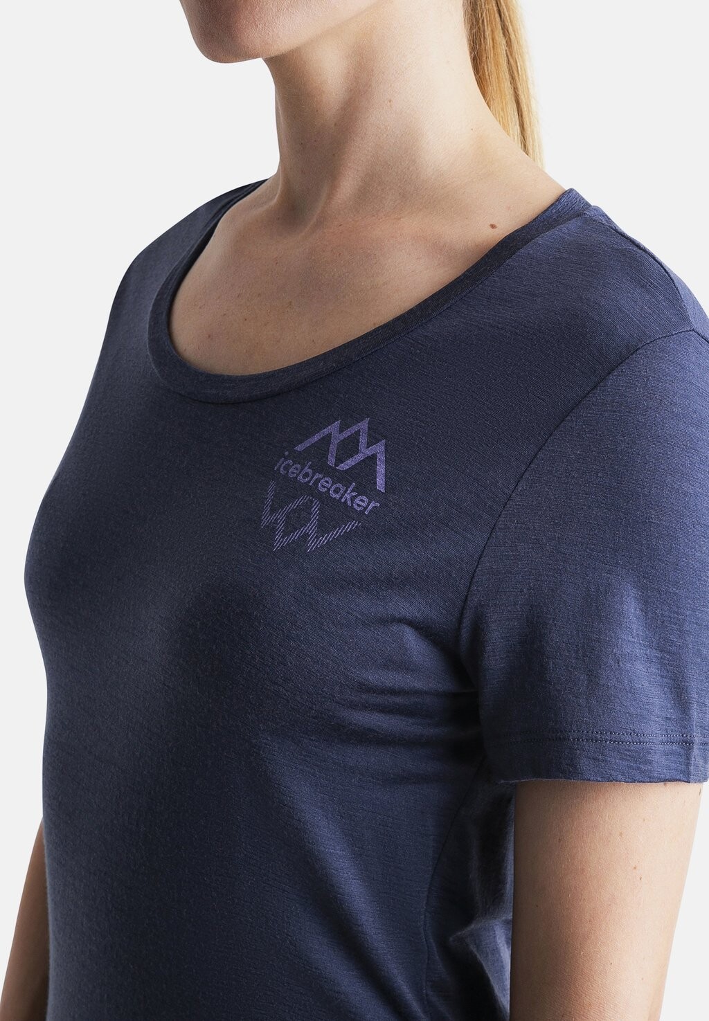 

Принт на футболке MERINO MID WEIGHT TECH LITE GRAPHIC Icebreaker, темно-синий