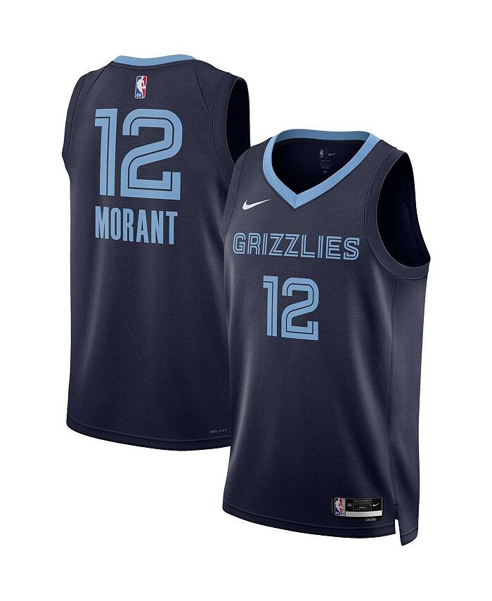 

Мужская и женская майка Ja Morant Navy Memphis Grizzlies 2022/23 Swingman — Icon Edition Nike, синий