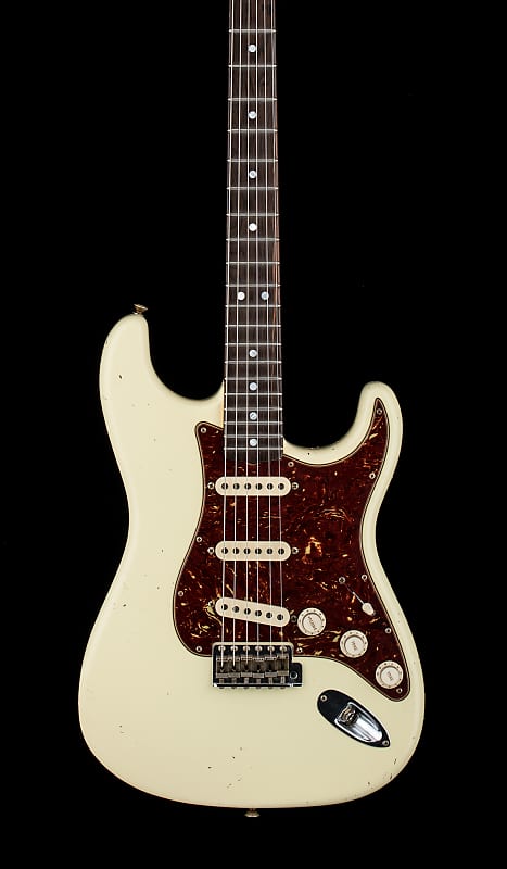 Электрогитара Fender Custom Shop Dennis Galuszka Masterbuilt Empire 67 Stratocaster Journeyman Relic Brazil RW FB - Aged Vintage White #28539
