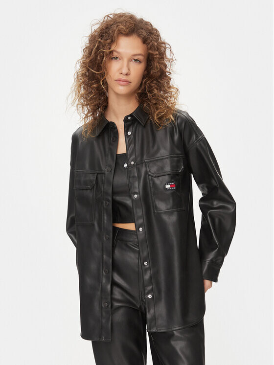 

Рубашка оверсайз Tommy Jeans, черный