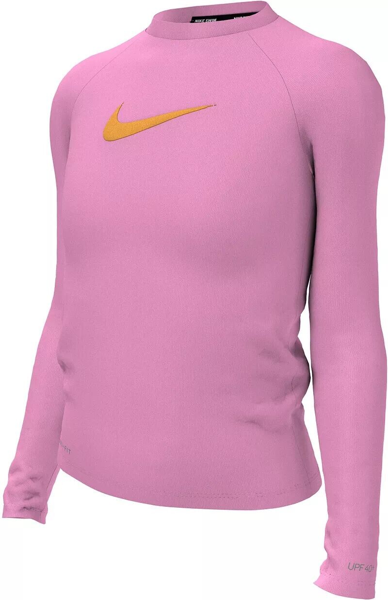 

Гидрозащита с длинными рукавами Nike для девочек, розовый