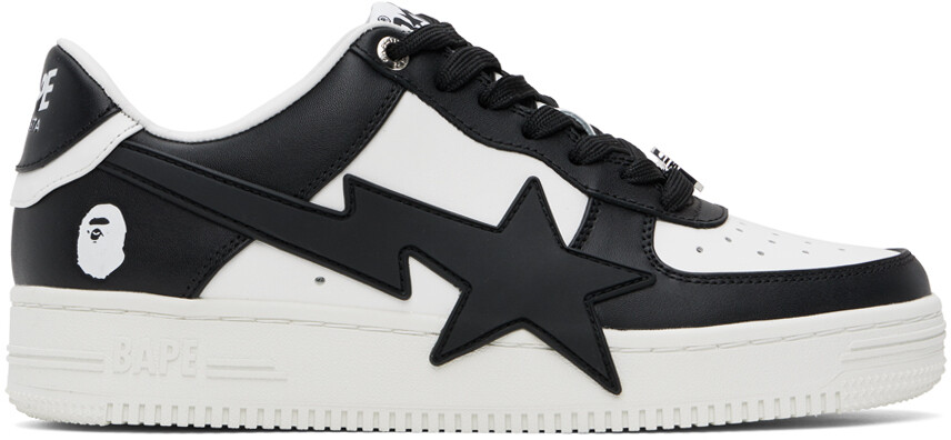 

Черно-белые кроссовки STA OS Bape