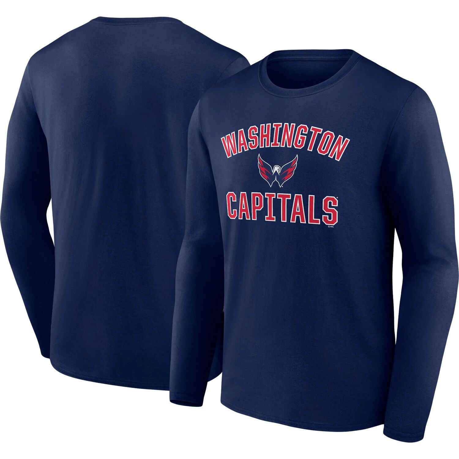 

Мужская футболка с длинным рукавом с логотипом Washington Capitals Victory Arch Fanatics
