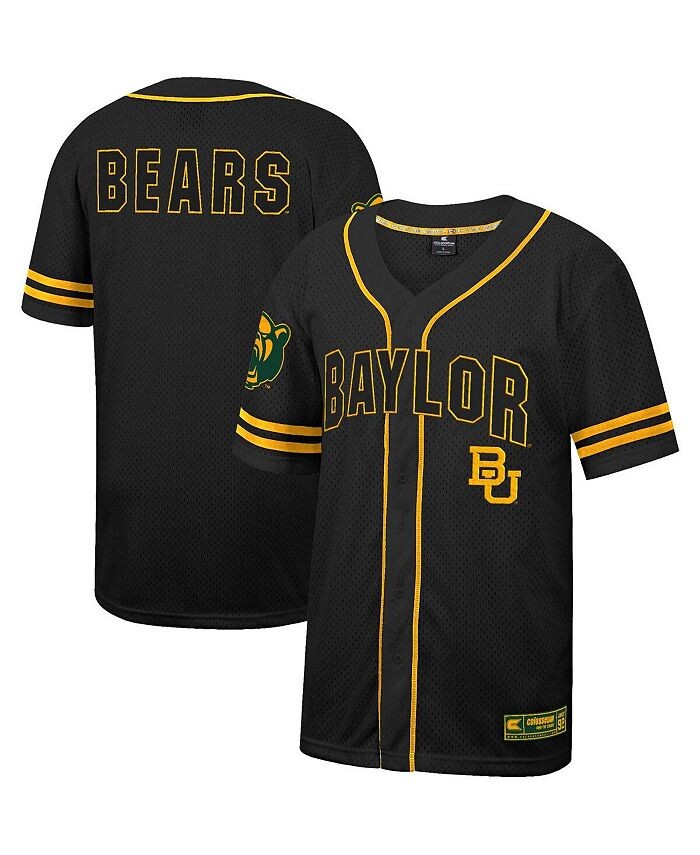 

Мужская черная бейсбольная майка на пуговицах с сеткой Baylor Bears Free Spirited Colosseum, черный