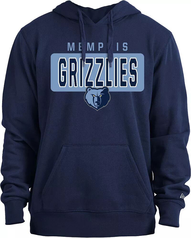 Мужская темно-синяя флисовая толстовка New Era Memphis Grizzlies