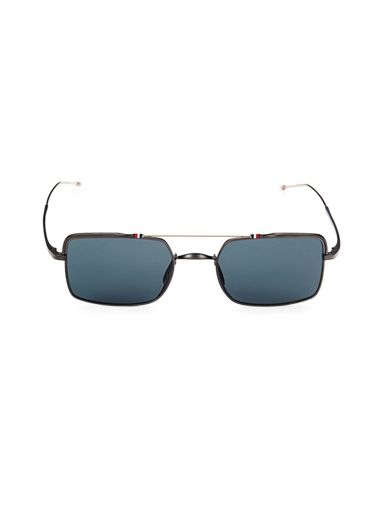 

Прямоугольные солнцезащитные очки 49MM Thom Browne, цвет Black Iron