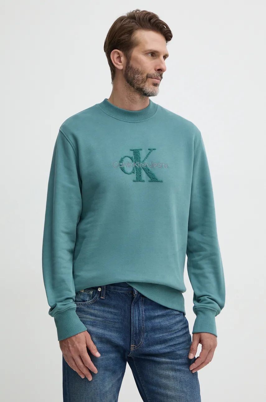 

Хлопковая толстовка Calvin Klein Jeans, синий