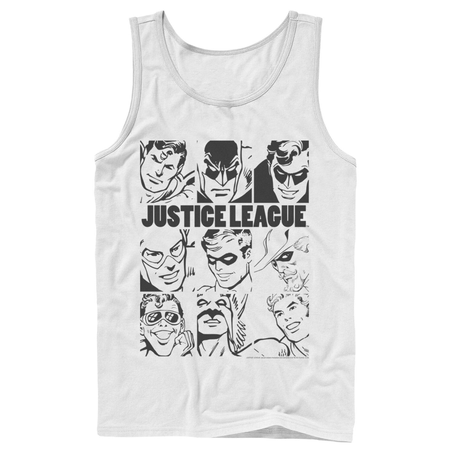

Мужской постер с групповым снимком Лиги справедливости из комиксов DC, майка DC Comics
