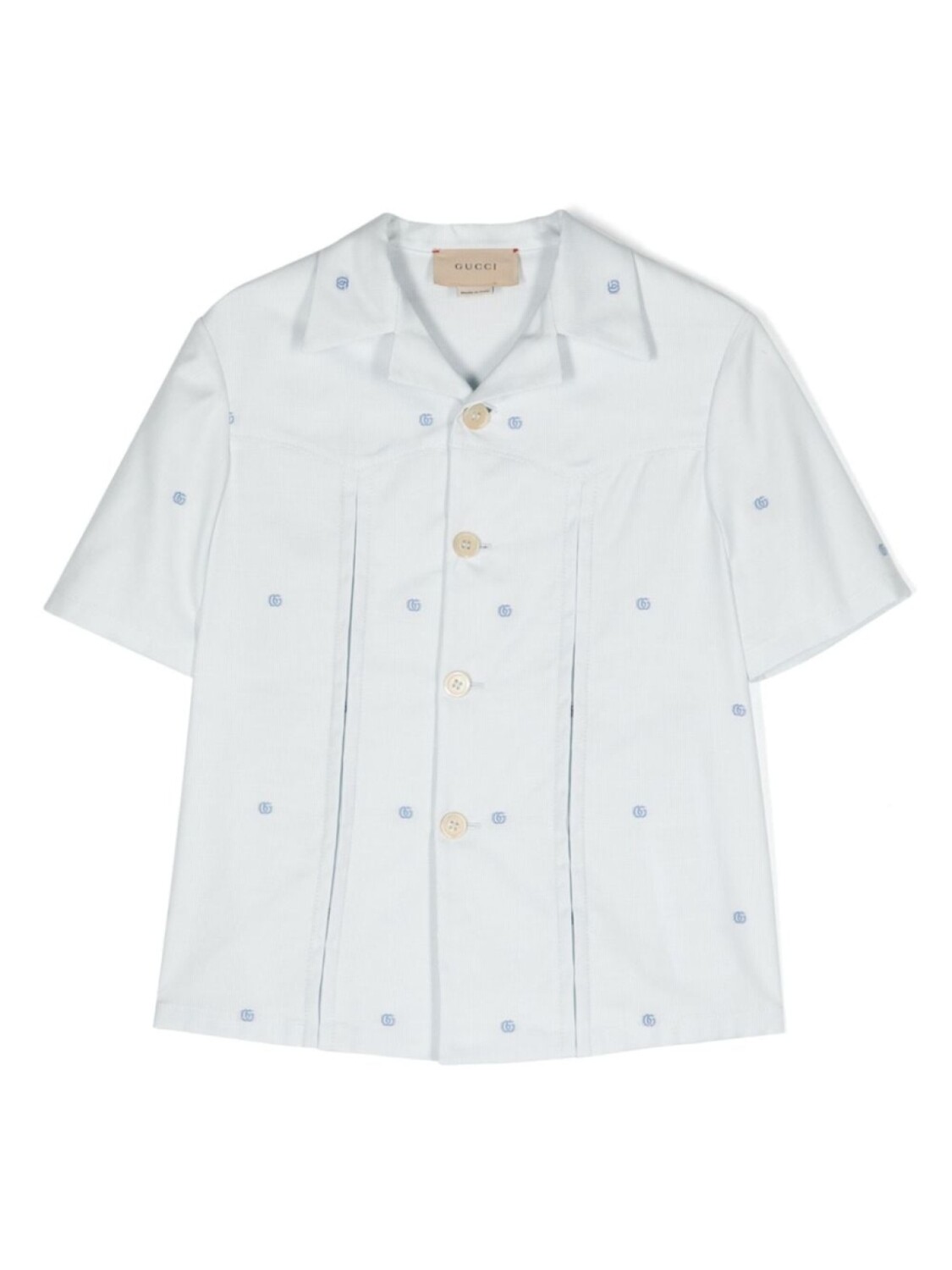

Gucci Kids рубашка с логотипом Double G, синий
