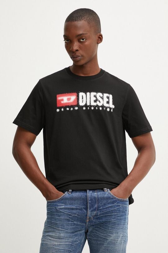 

Хлопковая футболка T-ADJUST-K14 Diesel, черный