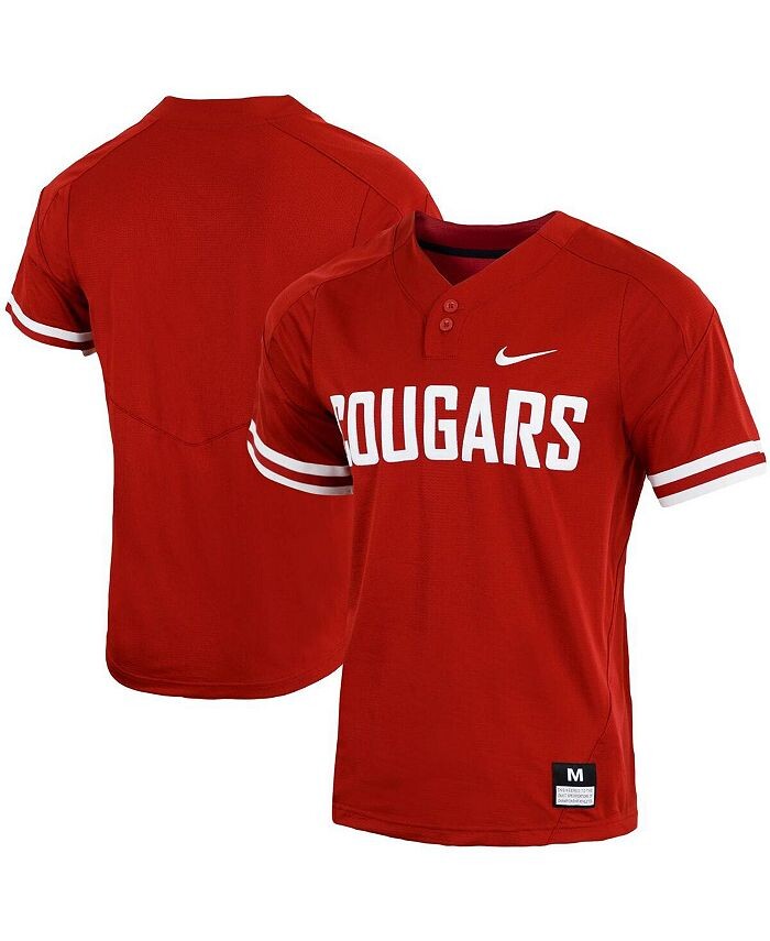 

Мужская бейсбольная майка с двумя пуговицами Crimson Washington State Cougars Replica Vapor Elite Nike, красный