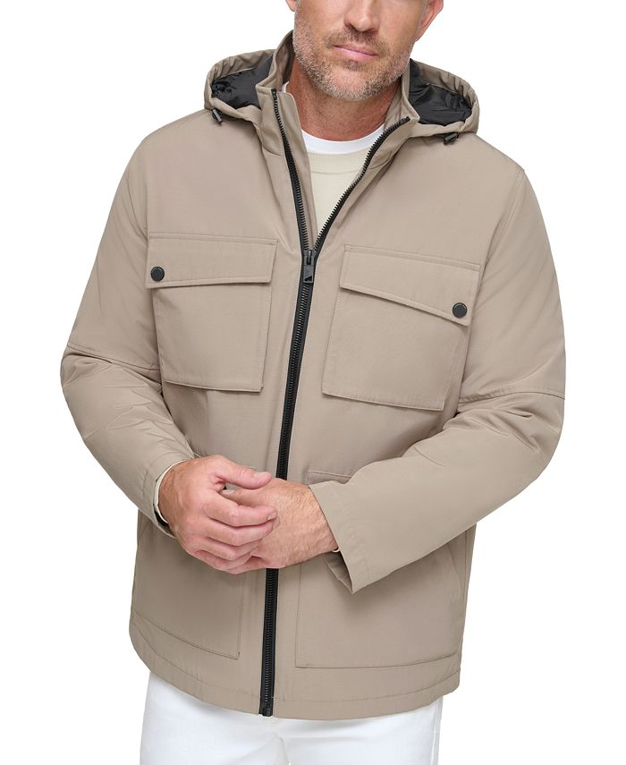 Мужская куртка Lauffeld среднего веса с капюшоном Marc New York, тан/бежевый фото
