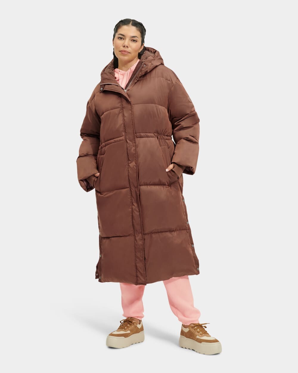 

Верхняя одежда Keeley Long Puffer Coat UGG, коричневый
