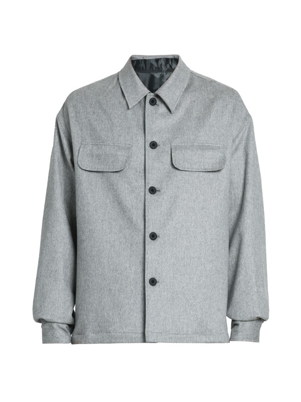 

Куртка-рубашка из смесового кашемира KNT by Kiton, серый