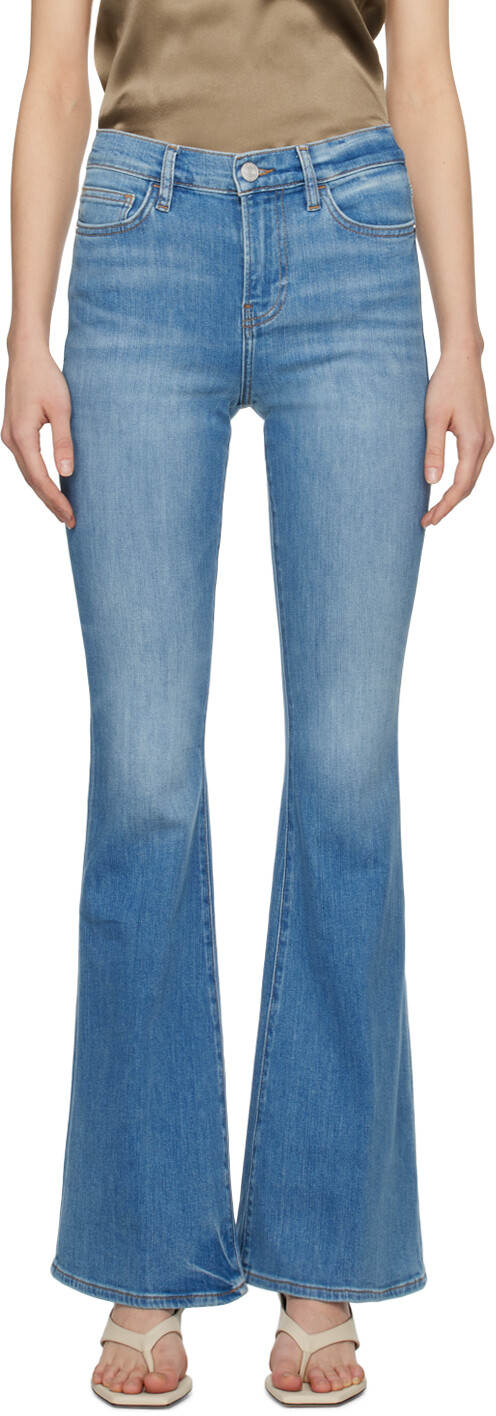 

Синие джинсы Le High Flare Frame, цвет Wavey