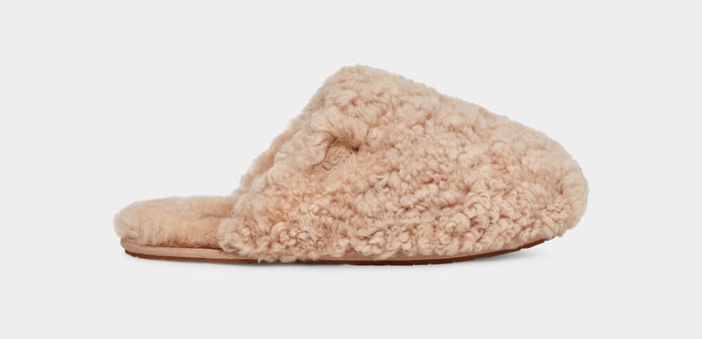 

Домашние тапочки Maxi Curly Slide UGG, желтый