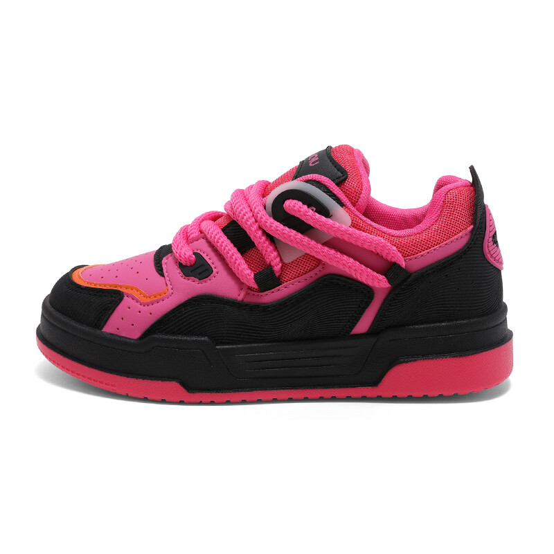 

Кроссовки HUANQIU Skateboarding Shoes Unisex Low-top Black/pink, черный/розовый