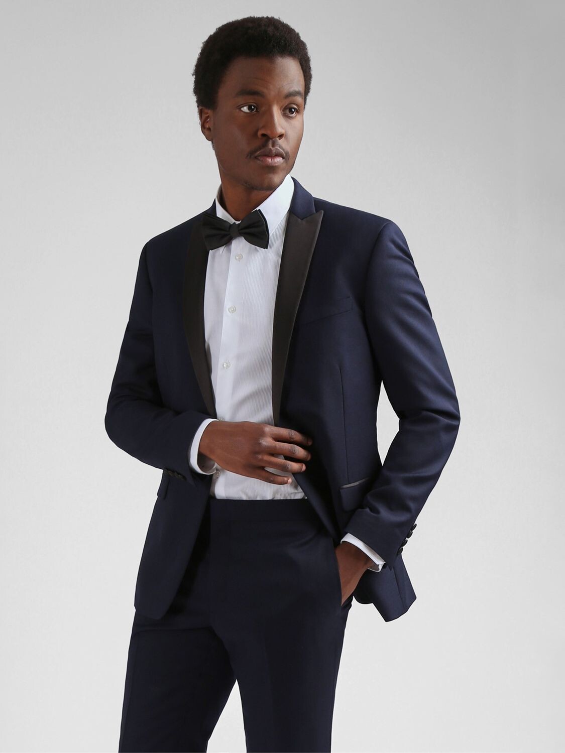 

Костюмный пиджак Brook Tuxedo из смесовой шерсти Ted Baker, темно-синий