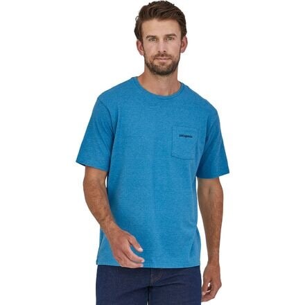 

Футболка Responsibili с логотипом Line Ridge Pocket мужская Patagonia, цвет Anacapa Blue