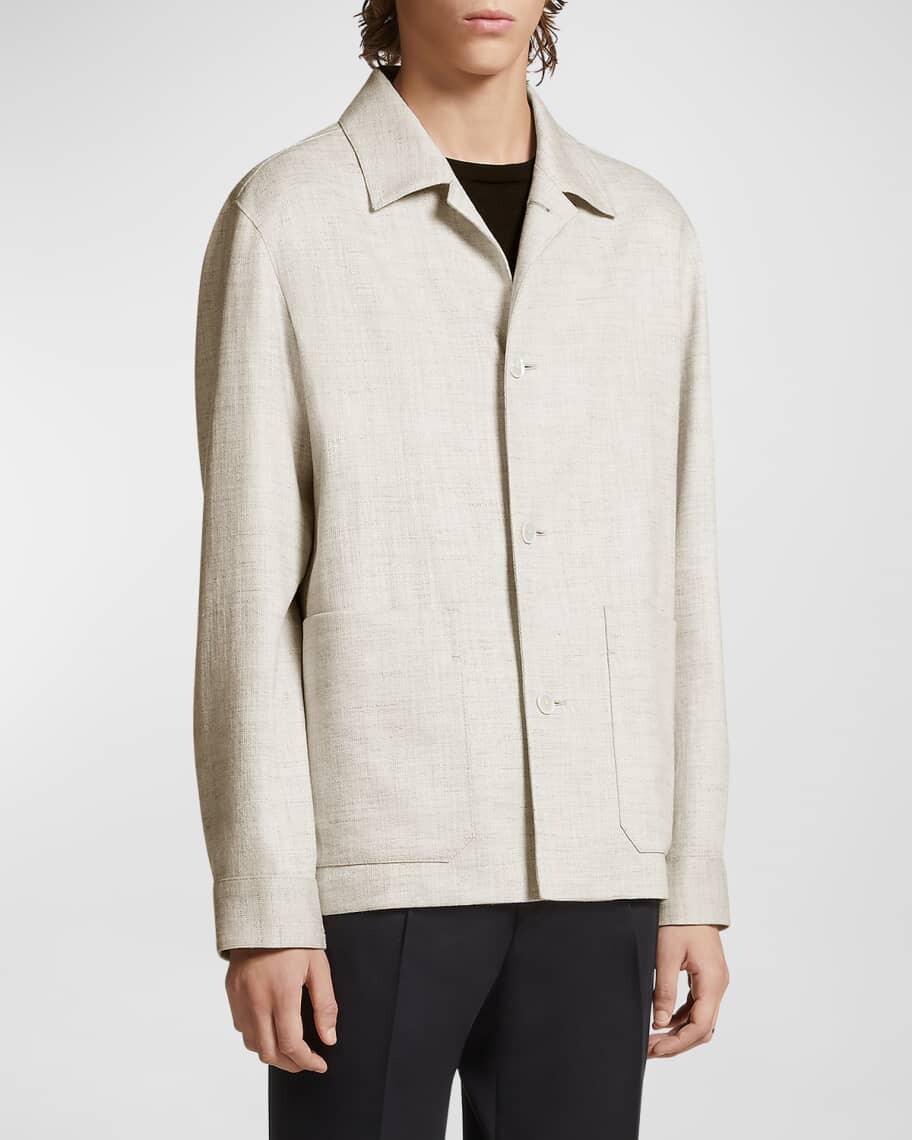 

Мужская куртка Chore из смесовой льняной ткани ZEGNA