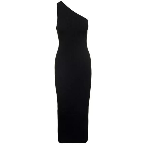 

Платье maxi one-shoulder ribbed dress in viscose dr Toteme, черный
