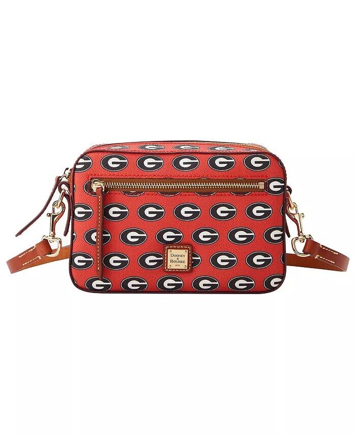 

Женская сумочка через плечо на молнии с камерой Georgia Bulldogs Signature Dooney & Bourke, красный