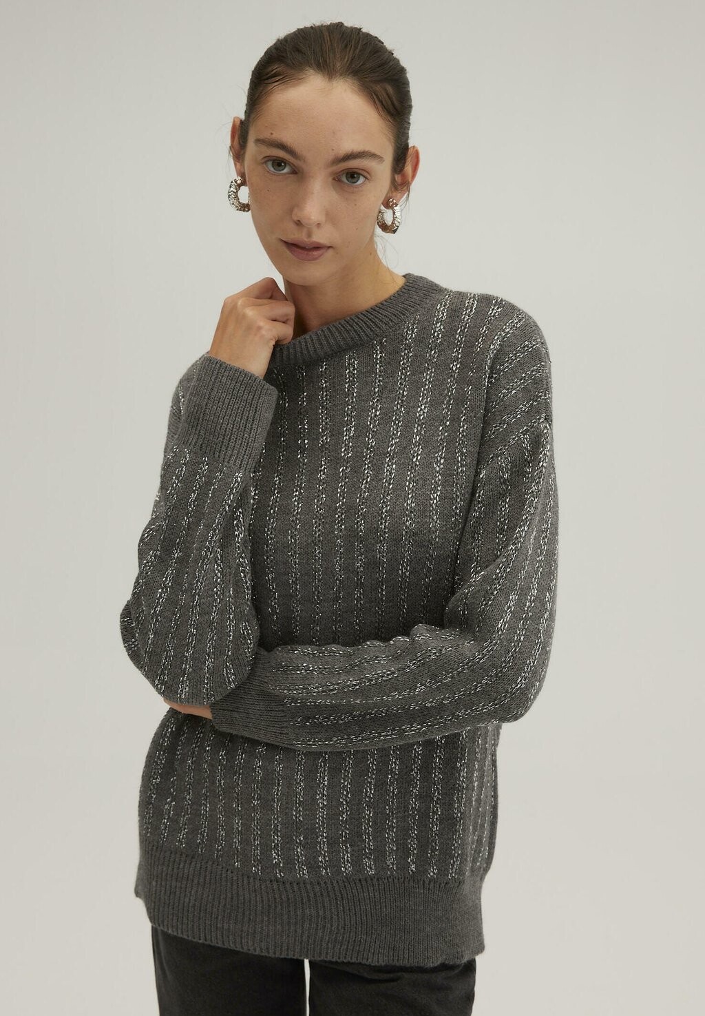 

Джемпер GLITTER DETAILED STRIPED Touché Privé, антрацит