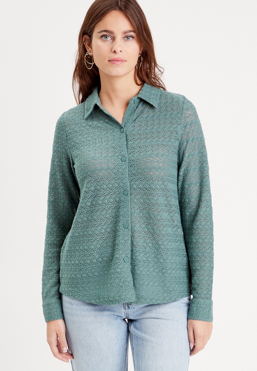 Блузка-рубашка MIT LANGEN ÄRMELN Cache Cache, цвет vert foncé