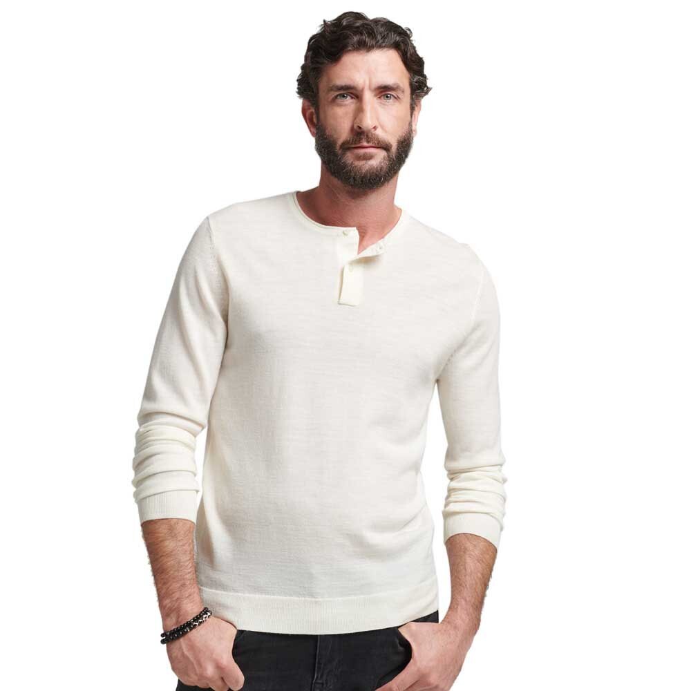 

Свитер Superdry Studios Merino Grandad, бежевый