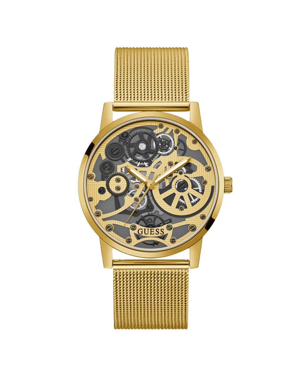 Мужские часы Gadget GW0538G2 со стальным и золотым ремешком Guess, золотой