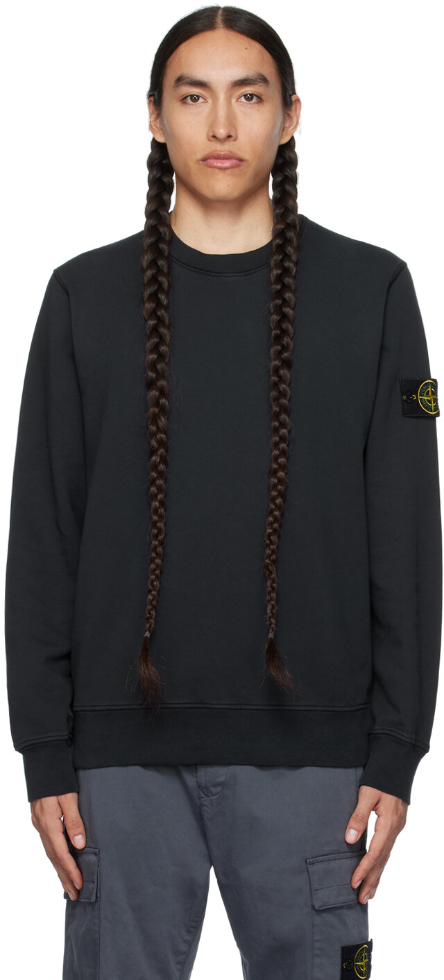 

Темно-синий свитшот с круглым вырезом Stone Island
