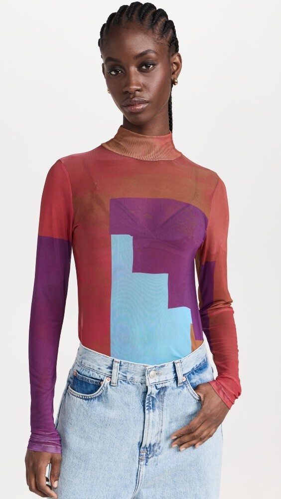 

Топ House of Aama Night Sky Turtleneck, синий