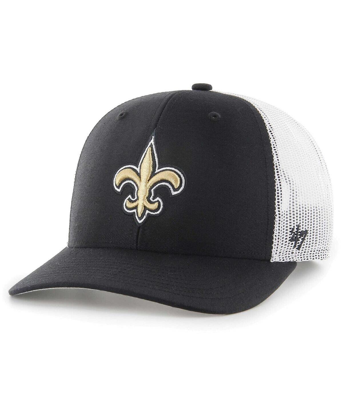 

Мужская черная регулируемая кепка дальнобойщика New Orleans Saints '47 Brand