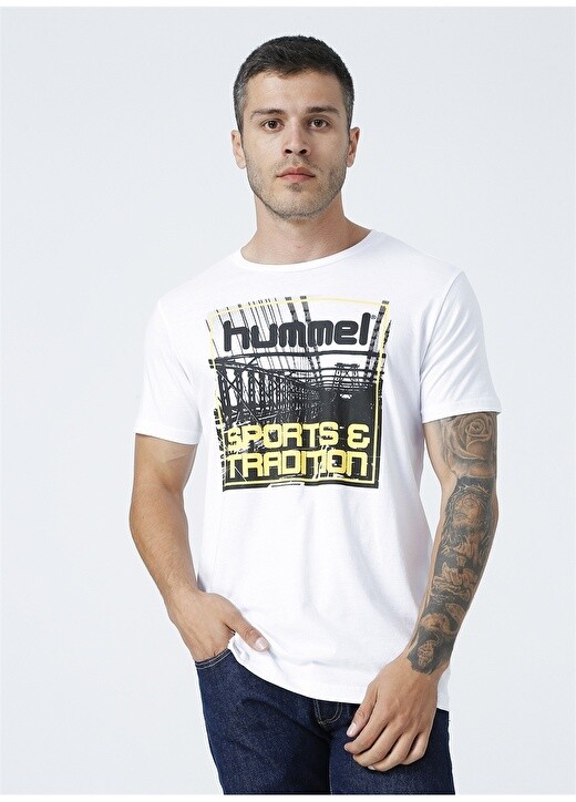 

Белая мужская футболка Hummel, Белый