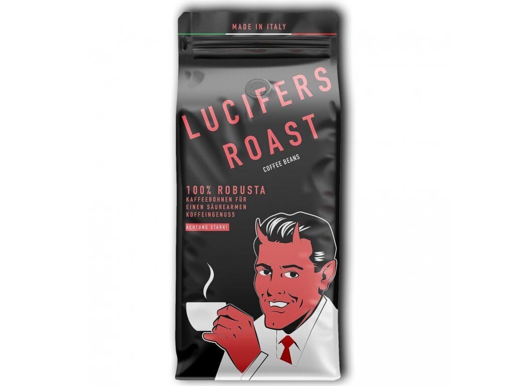 

Кофе в зернах LUCIFERS ROAST очень крепкий кофе с пониженной кислотностью 500г, 100% Робуста Kiqo Coffee & Tea