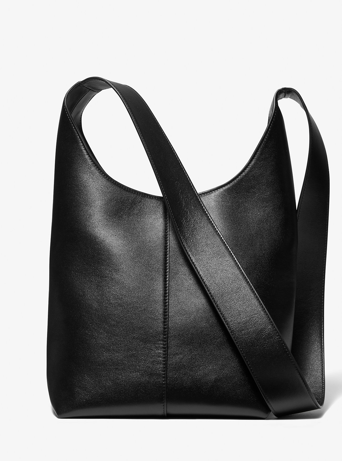 Кожаная сумка-хобо Dede среднего размера Michael Kors, черный кожаная сумка мэрилин среднего размера michael kors черный