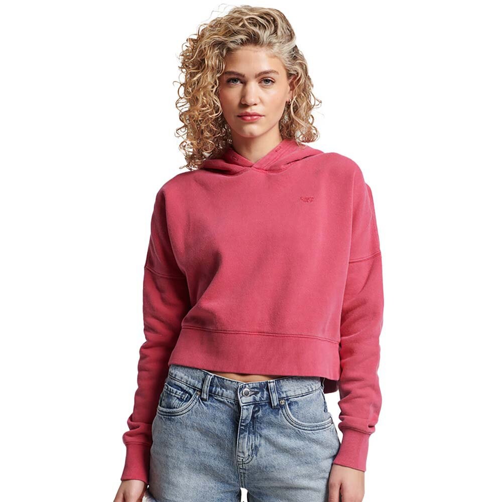 

Худи Superdry Vintage Wash Crop, розовый