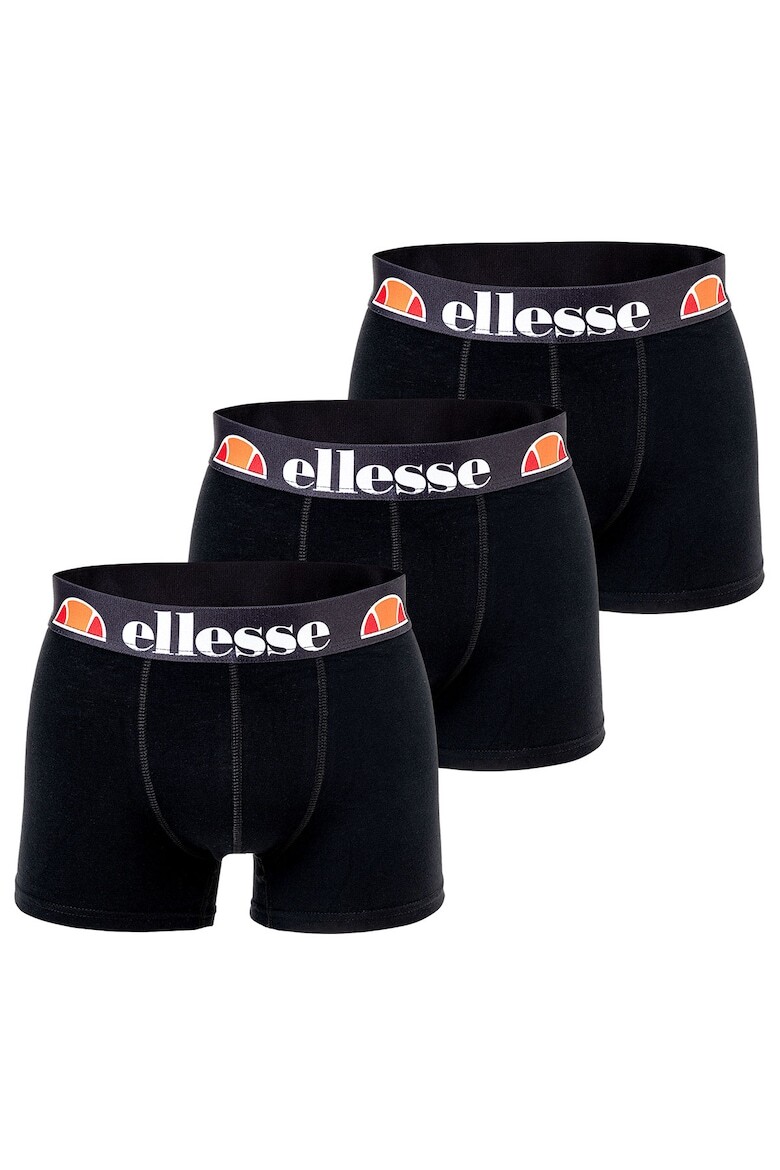 

Боксеры с логотипом на поясе - 3 пары Ellesse, черный