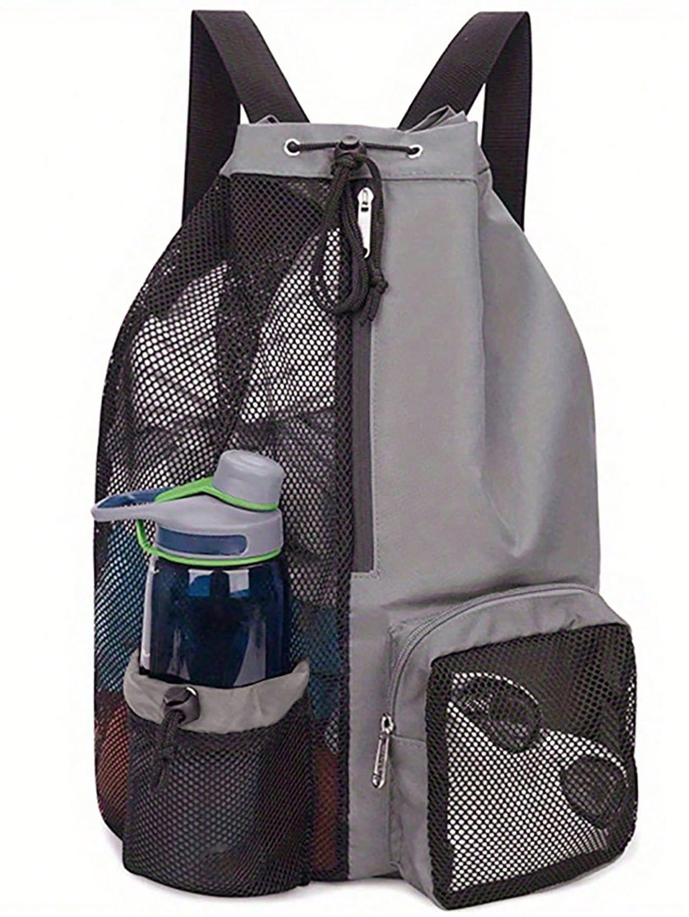 Повседневный сетчатый рюкзак на шнурке, серый сумки на шнурке спортивная сумка американский флаг графический рюкзак рюкзак забавная новинка