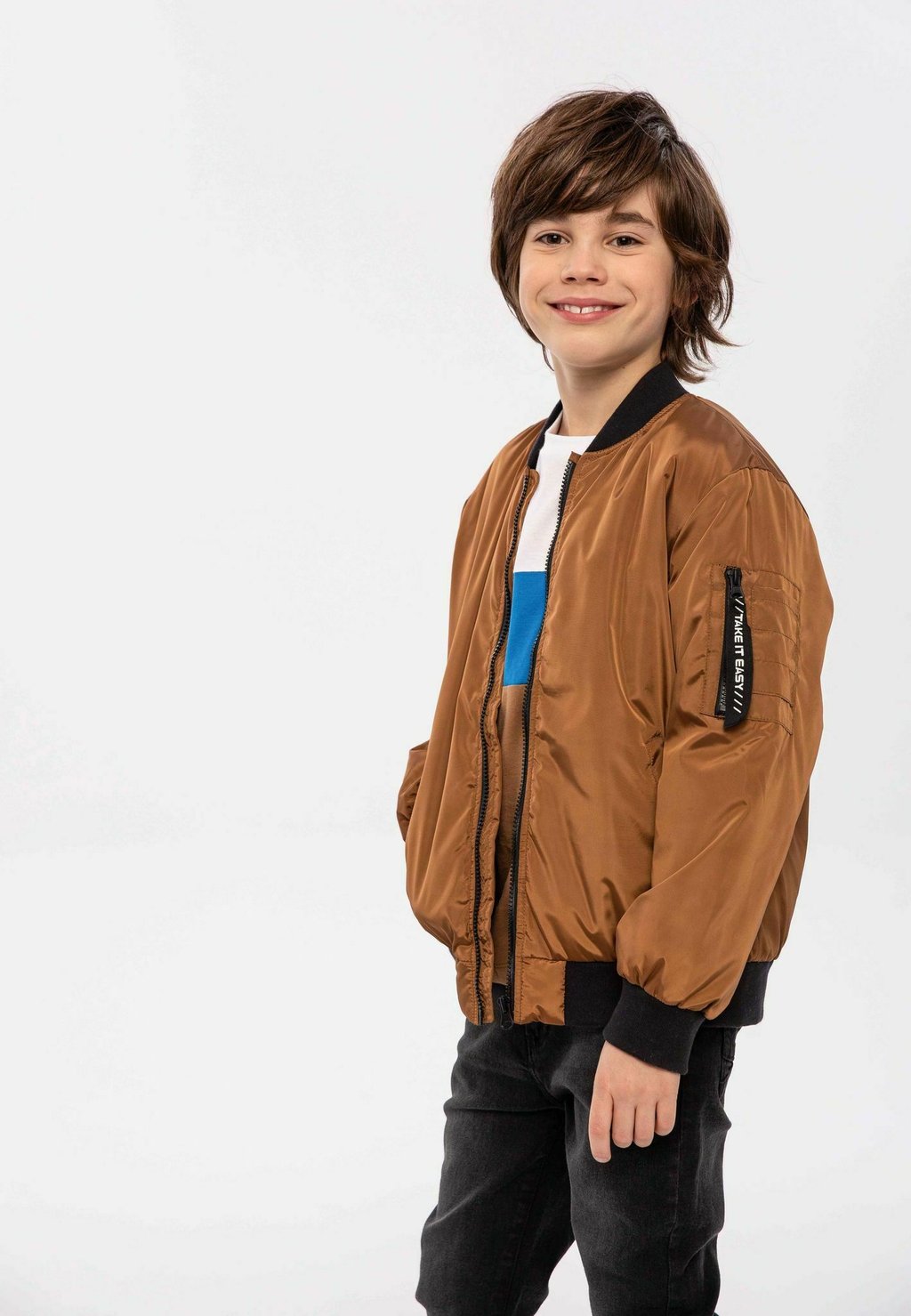 Куртка-бомбер MINOTI, цвет brown