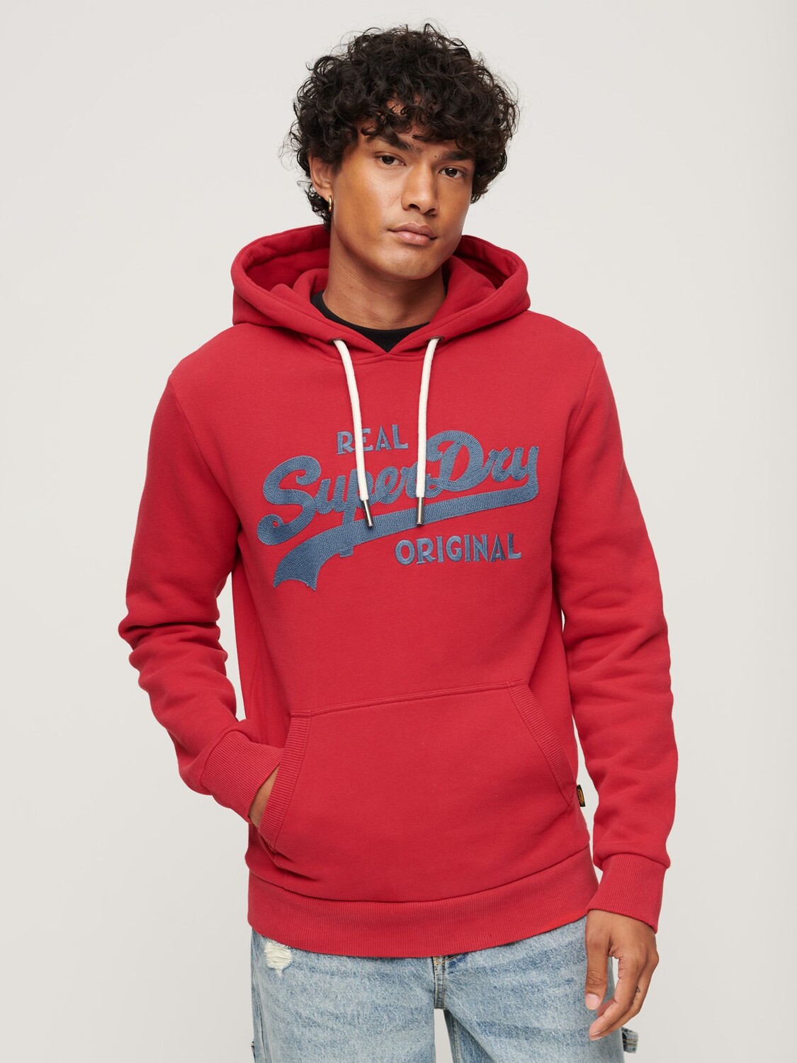 

Классический худи с логотипом Soda Pop Vintage Superdry, темно-красный