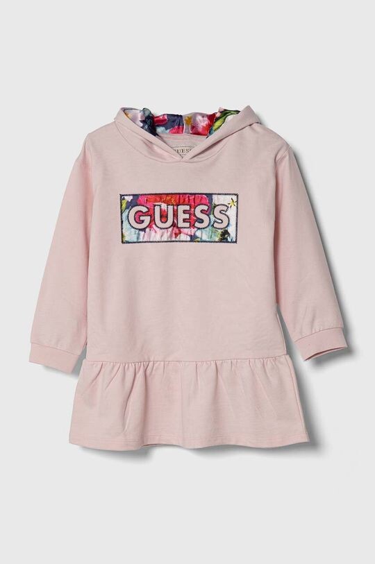

Платье из хлопка для маленькой девочки Guess, розовый