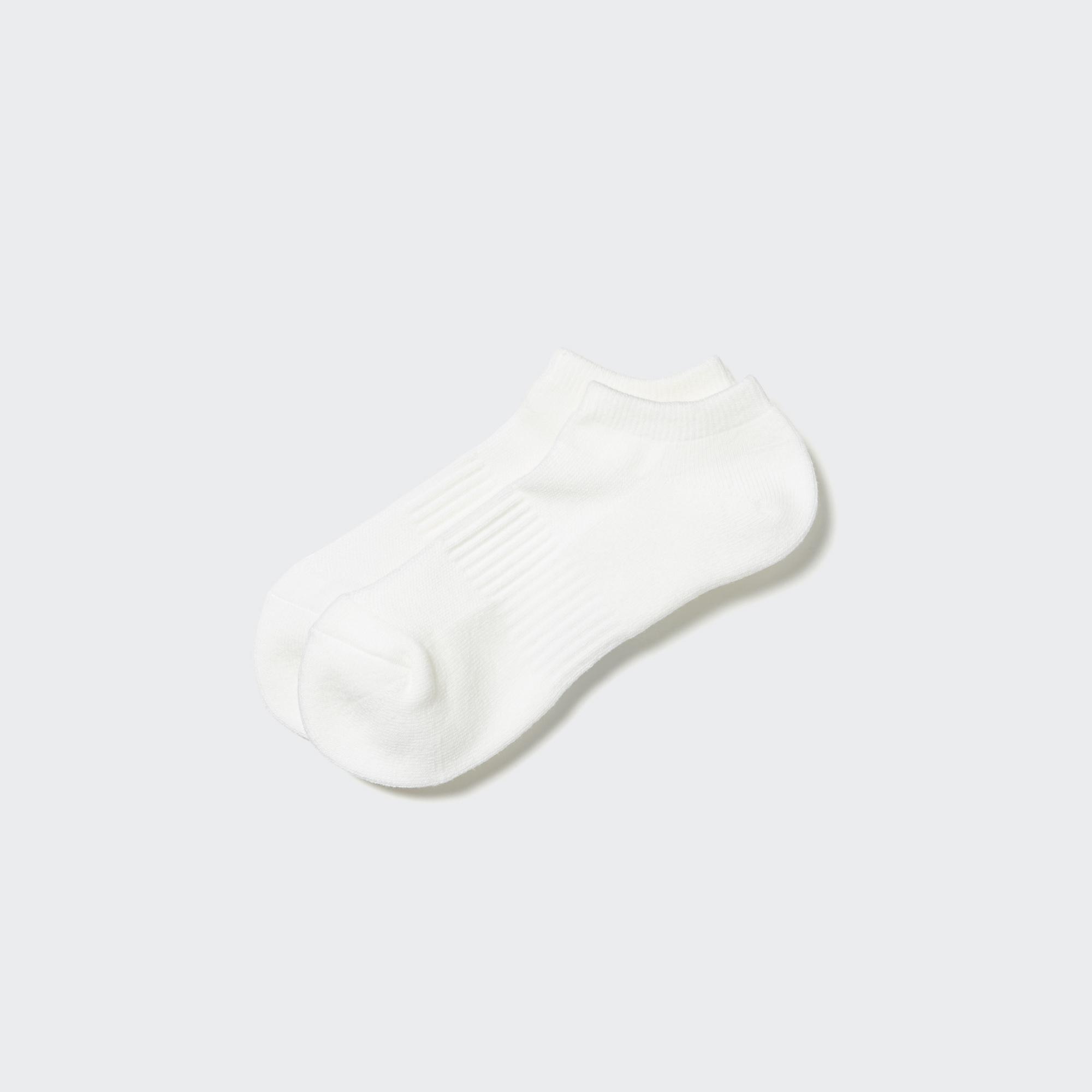 Короткие носки с ворсом Heattech UNIQLO, молочный короткие термоноски heattech uniqlo синий