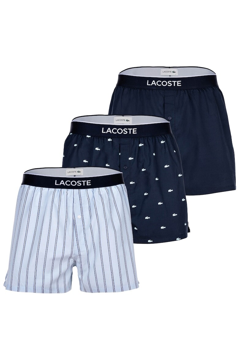 

Боксеры с логотипом на талии, 3 пары Lacoste, синий
