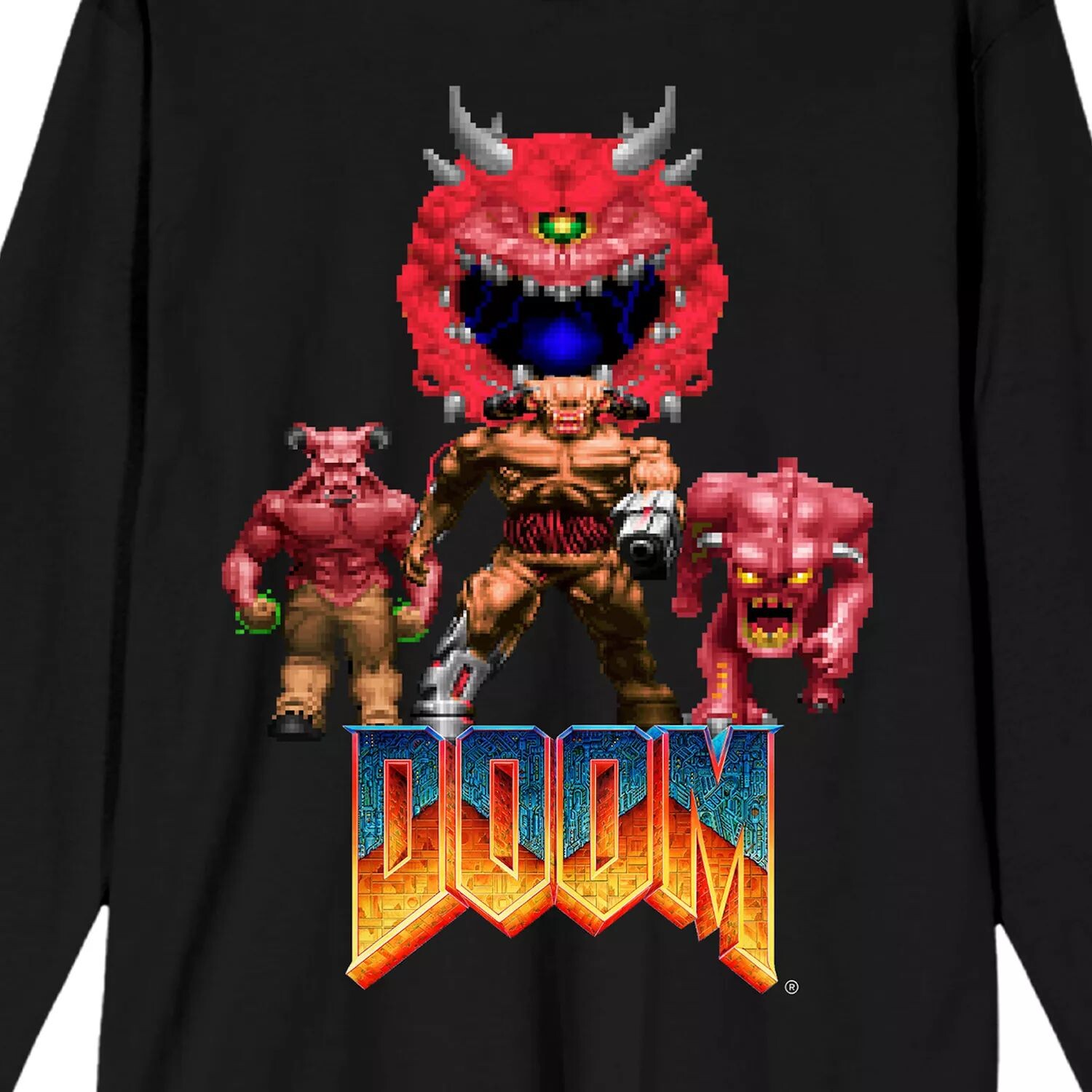 

Мужская футболка Doom Mask и Monsters с длинными рукавами Licensed Character