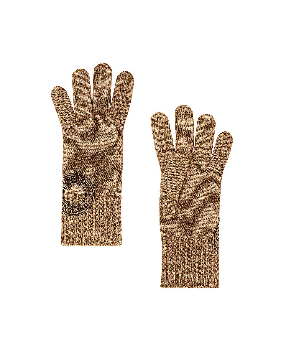 

Перчатки Burberry Graphic Logo Cashmere, кэмел